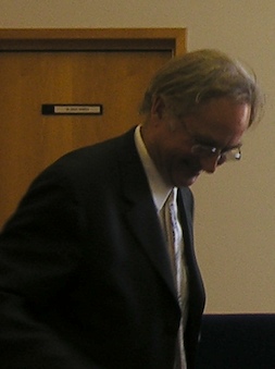Photo credit: Julia Vitullo-Martin; Description: Richard Dawkins, at Templeton-Cambridge Journalism Fellowships